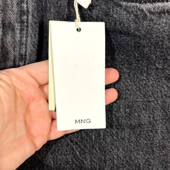 MNG Mango High Waist Tapered Fit Jeans Black Womens Size USA 6 EUR 38 (30x30) - Picture 6 of 15